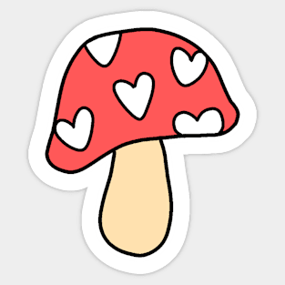 Heart Mushroom Sticker